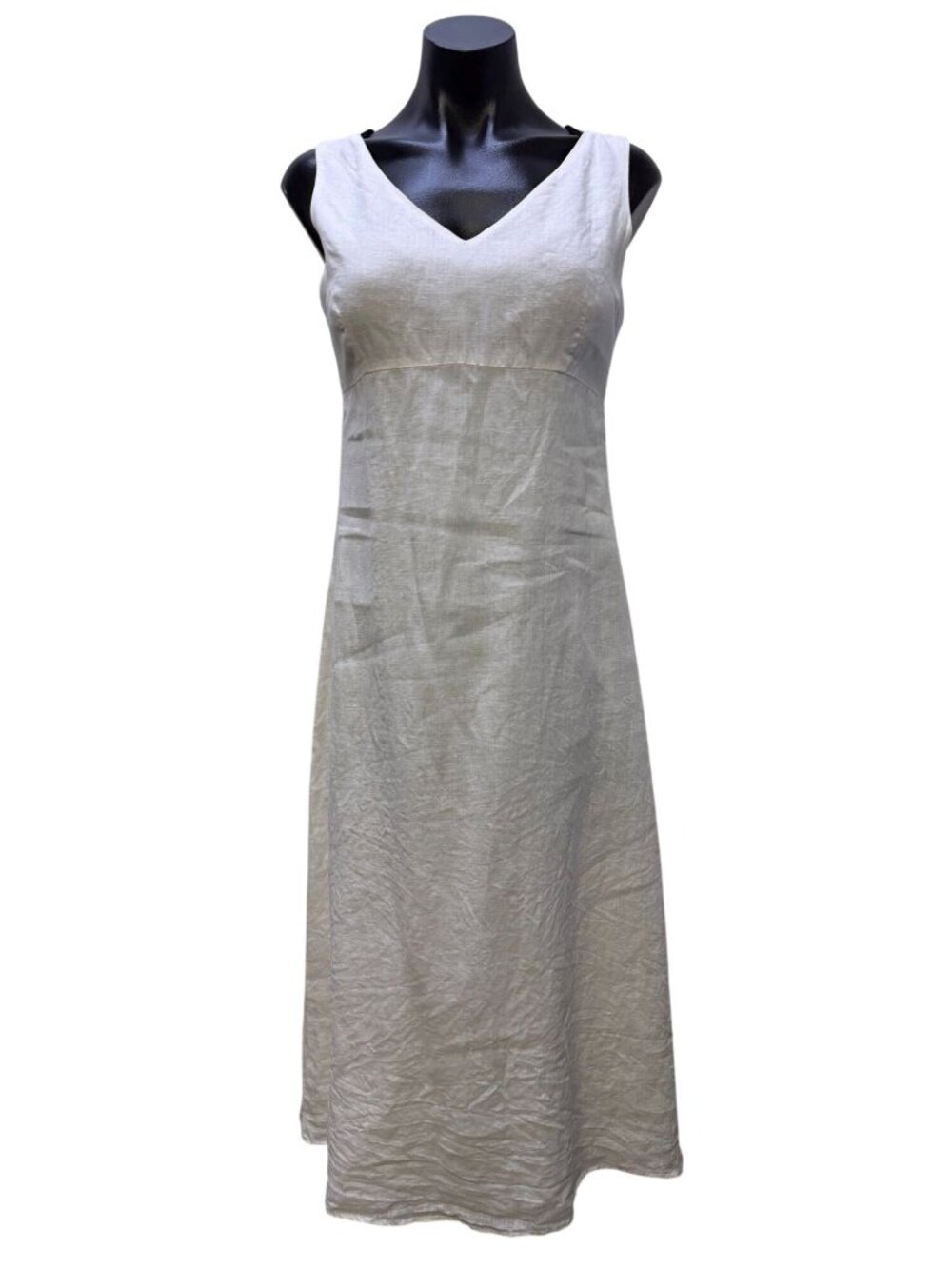 Banana Republic White Linen Sleeveless Midi Dress Size 4